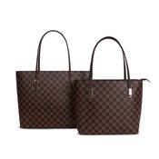 Set of 2 Tote Bag Shoulder Bag Coffee by Gessy