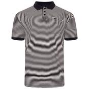 Mens Outsize Polo Shirt Stripe Navy By Forge