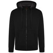 Mens Outsize Full Zipped Hoodie Black By Forge