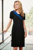 Ladies Lapel Dress - Blue