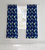 Catherine Lansfield Football Easy Care Pencil Pleat Curtains Blue image
