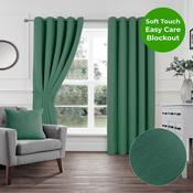 Blockout Eyelet Curtains, Green-46x54" (117x137cm)  image