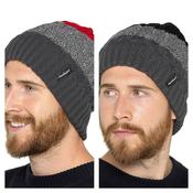 Men's Stripe Fleece Lined Heatguard Beanie Hat image