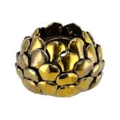 X-Large Heavyweight Gold Effect Acorn Tealight Candle Holder