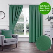 Blockout Pencil Pleat Curtains, Green-46x54" (117x137cm) 