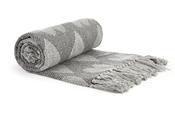 Hearts Recycled 100% Cotton Throw Charcoal