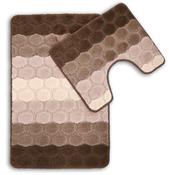 Hex 2 Piece Bath Mat Latte by Velosso