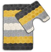 Hex 2 Piece Bath Mat Ochre by Velosso image