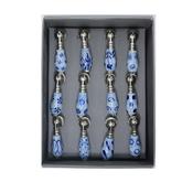 Blue &amp; White Ceramic Door/Drawer Pull image