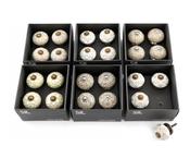 4 Pack Beige &amp; White Door Knobs Assorted