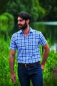 Holkham Check Short Sleeve Shirt Blue by Champion image
