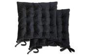 Luxurious Velvet Holland Black Seat Pad image