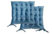 Luxurious Velvet Holland Blue Seat Pad image