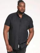 James Short Sleeve Outsize Oxford Shirt Black image