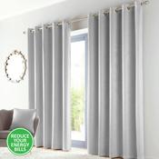 Kerry Thermal Triple Weave Curtains Eyelet Silver image