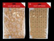 Kraft Printed Flat Pack Gift Boxes 3 Pack