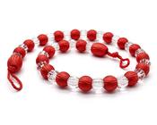 Krystal Beaded Tie Back Red image