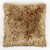 Chenille Cushion Cover Shaggy Latte 17"