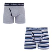 Le Shark 2 Pack Boxers Light Grey Marl