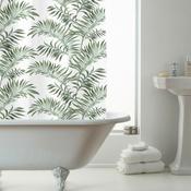 PEVA Shower Curtain with Rings Leaf image