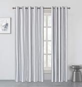 Lisbon Fully Lined Eyelet Curtains Grey-46x54" (117x137cm) 