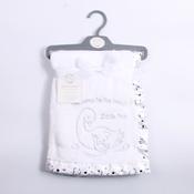 Christening Blanket Wrap Little One White