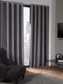Logan Thermal Eyelet Readymade Curtains Silver image