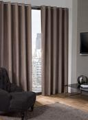 Logan Thermal Eyelet Readymade Curtains Taupe  image