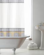 PEVA Grey Shower Curtain Mandala with Rings