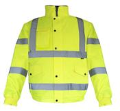 Hi-Visibility Hi-Viz Yellow Bomber Work Jacket-Small image