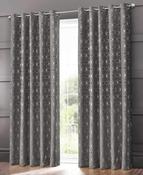 Blackout Curtains Eyelet Moreno Charcoal by Velosso image