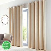 Kerry Thermal Triple Weave Curtains Eyelet Natural image