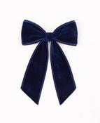 Jumbo Navy Velour Bow