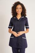 Women's Healthcare Nurses Tunics Navy with White Trim by Behrens