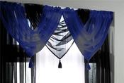Plain Voile Swag Navy by Alan Symonds  image