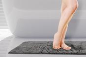 Soft Touch Noodle Bath Mat 40x60cm Black by Emma Barclay image