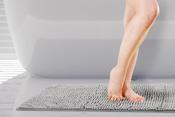 Soft Touch Noodle Bath Mat Silver 45x75cm by Emma Barclay image