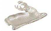 30cm Silver Reindeer Serving Tray