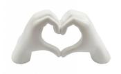 Heart Hands White 24x16cm