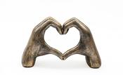 Heart Hands Metallic Gold