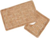 Orkney Latex Back Beige 2pc Bath Mat Set image