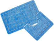Orkney Latex Back Blue 2pc Bath Mat Set image