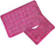 Orkney Latex Back Pink 2pc Bath Mat Set image