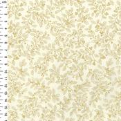 Rose &amp; Hubble Christmas Cream Holly Berries Cotton Fabric - Price by the Metre