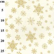 54″ Rose &amp; Hubble 100% Cotton Christmas Snowflakes Printed Cream Fabric - Price by the Metre