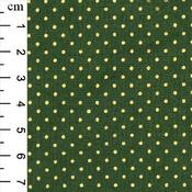 54″ Rose &amp; Hubble 100% Cotton Christmas Polka Dots Green Fabric - Price by the Metre