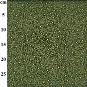 Rose &amp; Hubble Christmas Stars Prınted Green Cotton Fabric - Price by the Metre image
