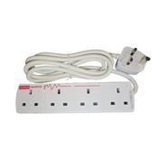 4 Way Surge Protected Extension Lead 2 Metre image