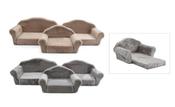 Set of 3 Long Plush Pet Sofa Beds – Assorted Colours image