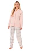 Women's Quilted Zip-Up Jacket - Soft Pink-Small